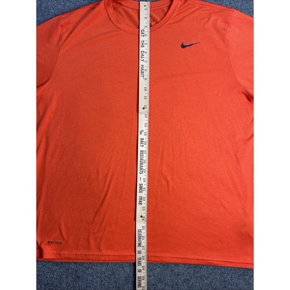 Nike Shirt Men's 2XL Orange Swoosh Dri-Fit Lightweight Athletic Active Gym XXL - Picture 10 of 16